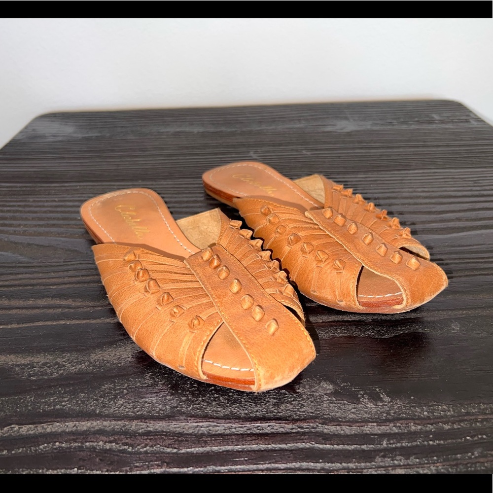 Cleobella Brown Leather Sandal/Slide